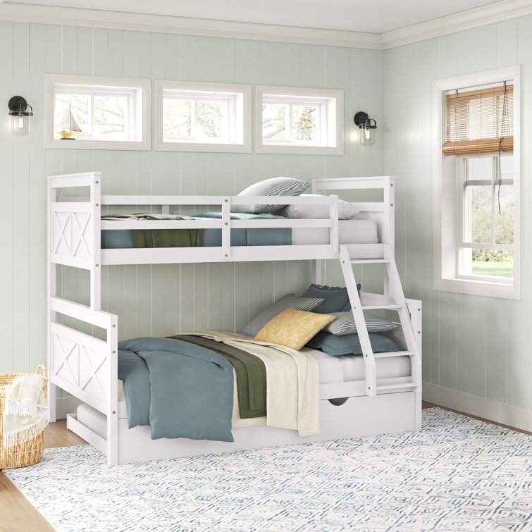 Sand & Stable Baby & Kids Eddy Twin Over Full Solid Wood Standard Bunk